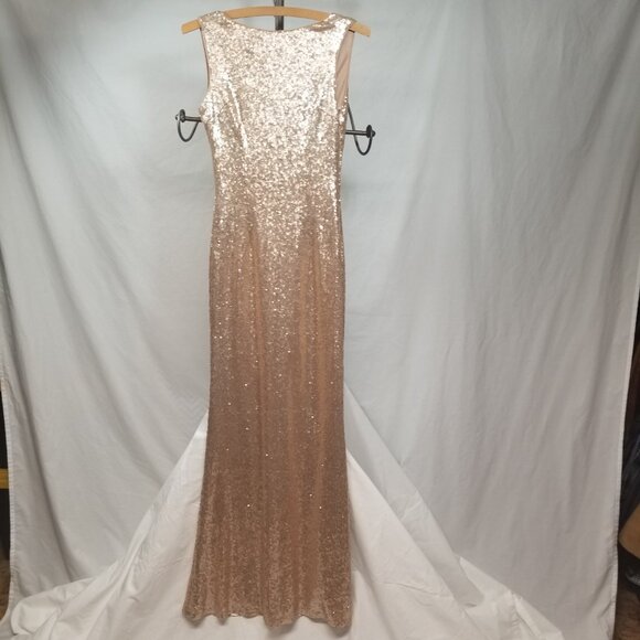 Lulus Dresses & Skirts - Lulus Blush Pink Sequin Women's Sm Full Length Sleeveless Stylish Long Dress